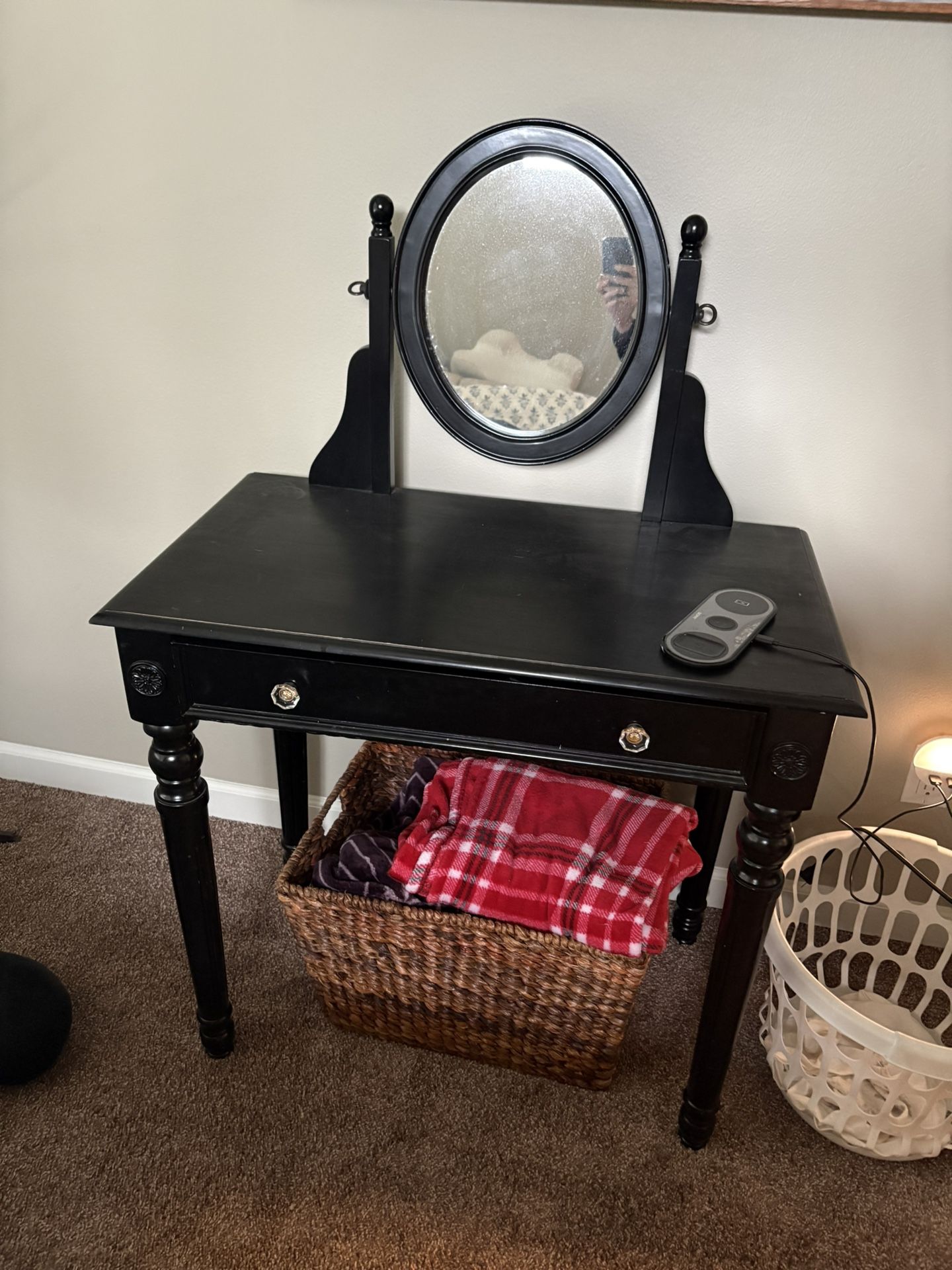 Vintage Black Vanity