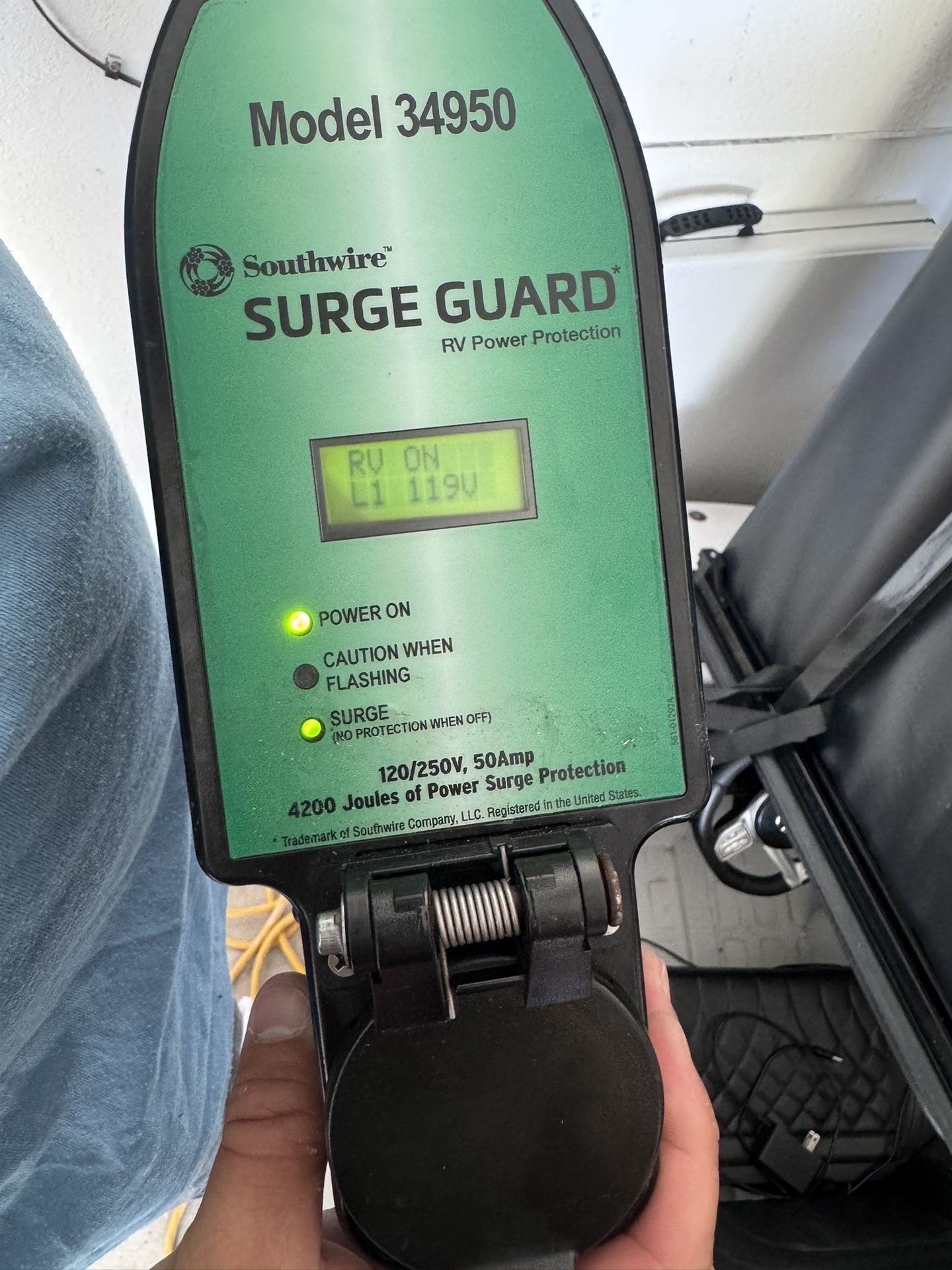 Full protection portable surge guard 50A and rv to house adapter