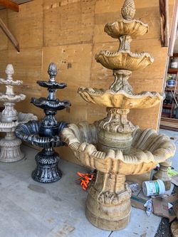 Concrete water fountains