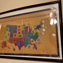 First State Quarters U.S. Map Collection (Framed)