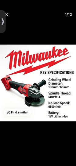Milwaukee M18 125mm 5Inch Brushless Flathead Angle Grinder Combo With 42° Access Design Safety Guard And Side Handle For Heavy-Duty Grinding And Cutti