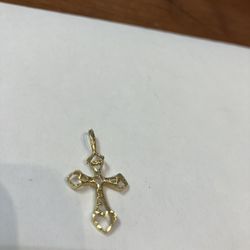 14k Gold Cross Pendant #110165-3 MJ