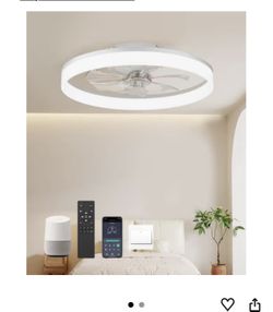 New AQUBT 20'' Flush Mount Ceiling Fan with Light