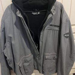 Men’sHarley Davidson Motorcycle Jacket with matching Black Vest 