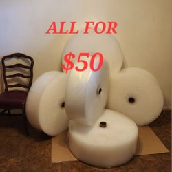 Giant Bubble Wrap Rolls  Size 3/16 ( Small )   $50