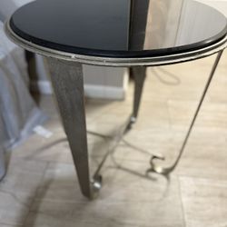 Two Black Marble Side Tables ($90 Each)