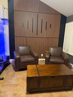 Leather pub chairs