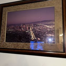 Vintage San Francisco Photo With Wood Frame 