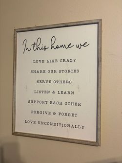 In This Home We Wall Decor Sign