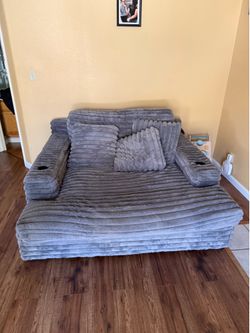 Grey Oversized Chaise