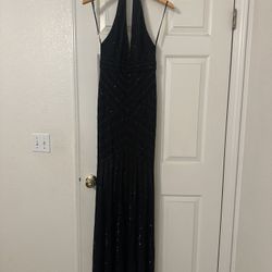Black Windsor Studded Prom Dress