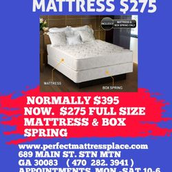 FULL SET MATTRESS AND BOX SPRING $275 SAME DAY DELIVERY 