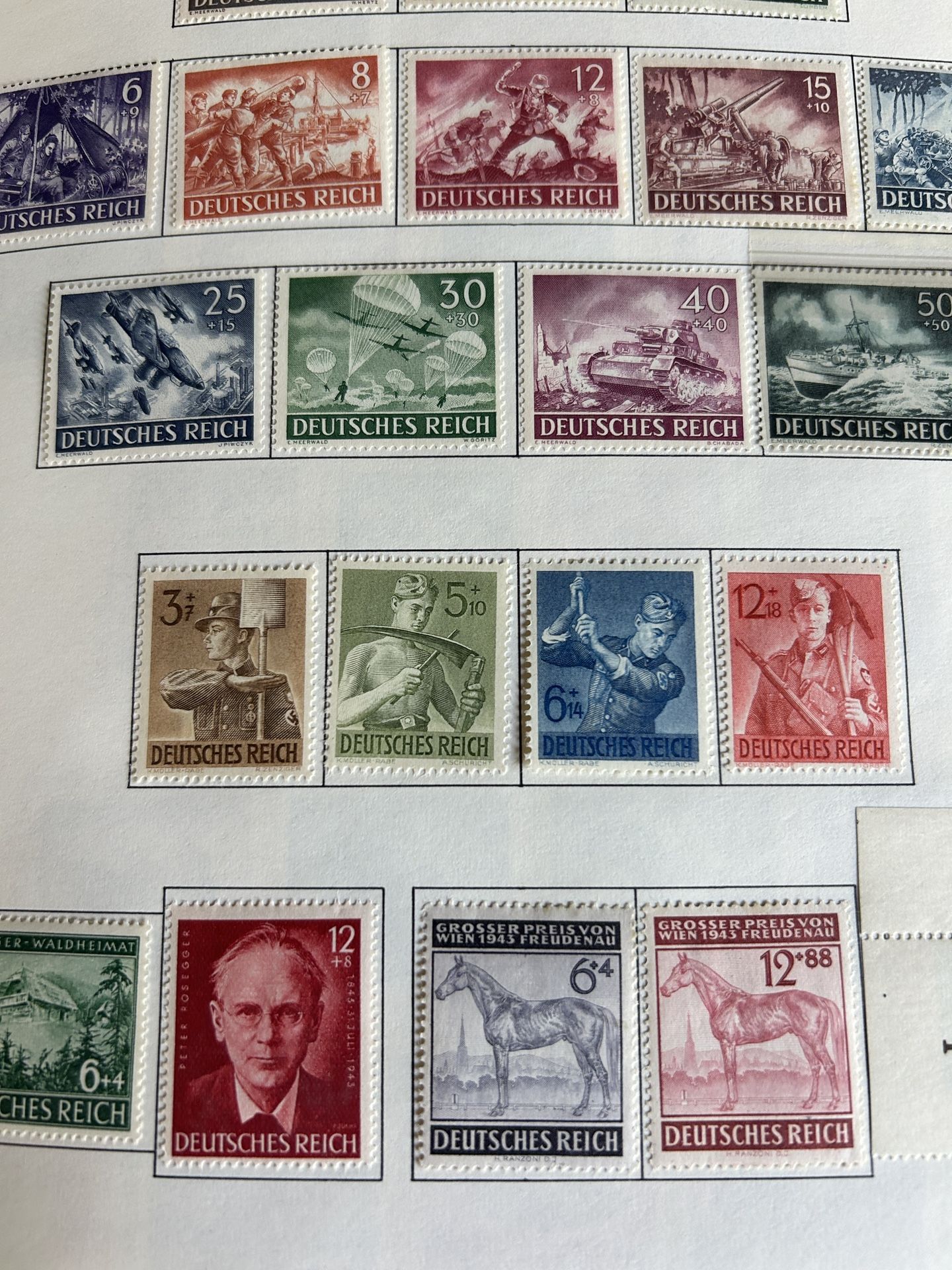 Germany 🇩🇪 Deutsches Reich 25 mint condition unused postage stamps issued 1943