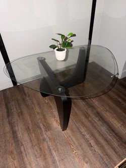 Glass coffee table