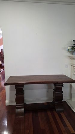 Mediterranean Style Console/Sofa Table - Solid Wood, Heavy