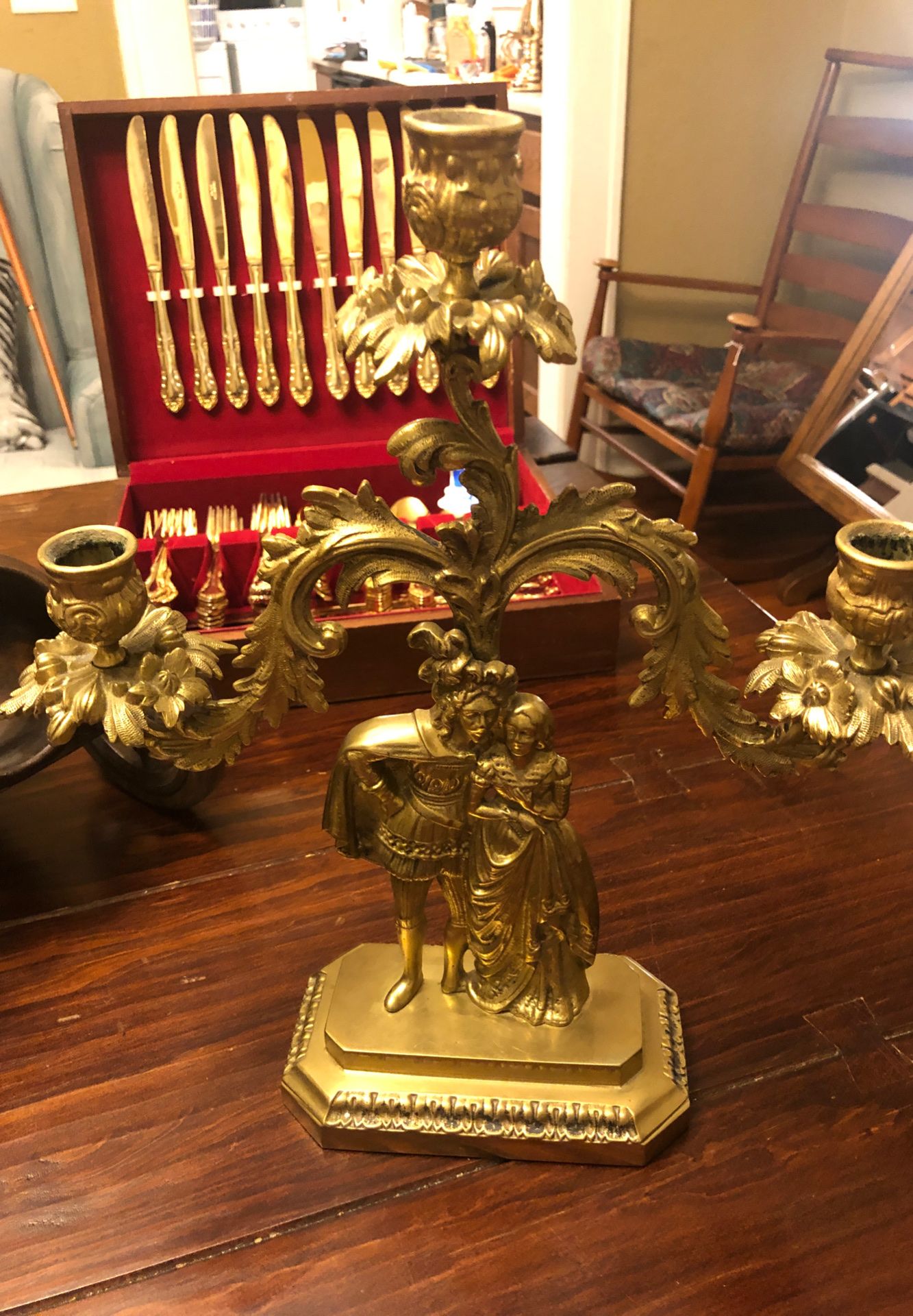 Vintage Romeo and Juliet candelabra from England