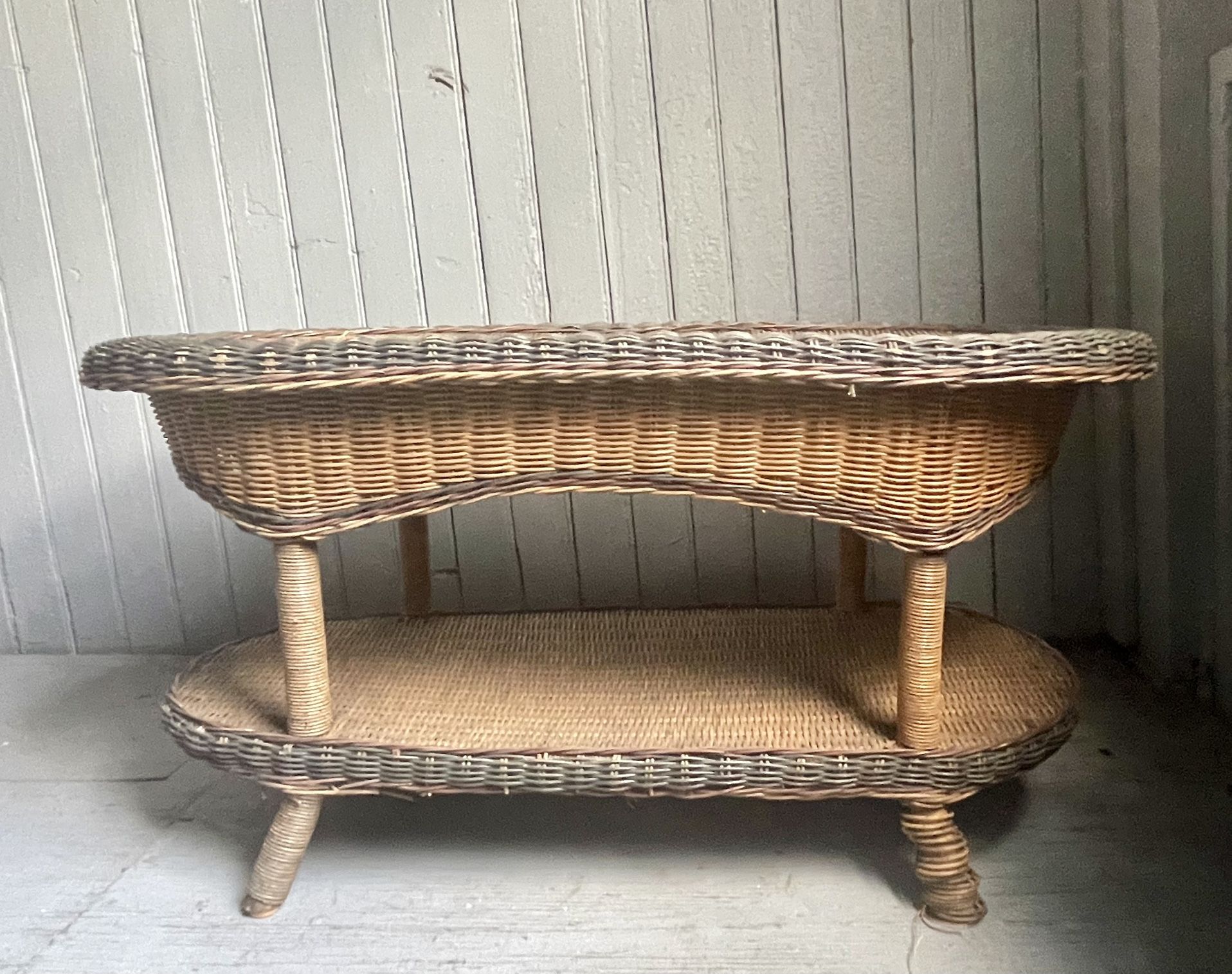 Funky Wicker Table - Great for Outdoors/Casual Space