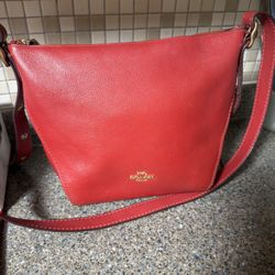 Red COACH BAG