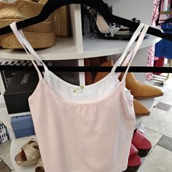 Pink & White Tank Top