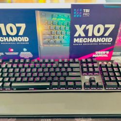 TBI PRO X107 Gaming Mechanical Keyboard RGB Backlighting -NEW