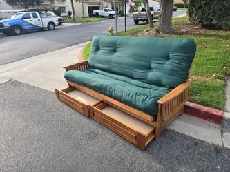 Free Curb Alert Free Futon Couch/Bed (mattress gone now)