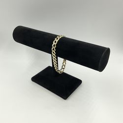 14KT YELLOW GOLD 8” CURB LINK BRACELET 8.5MM 20.0GR