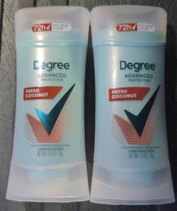 (2) Degree Antiperspirant Deodorant For Women Coconut & Hibiscus 72-Hour Protection 2.6 oz