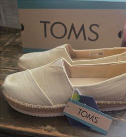 TOMS Canvas Slip-On Espadrille Flats