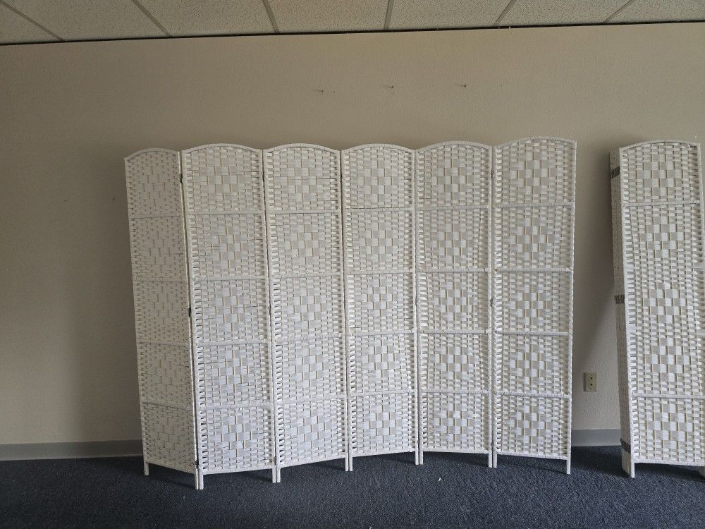 2 Beautiful 6' Screen 6 Panel Dividers