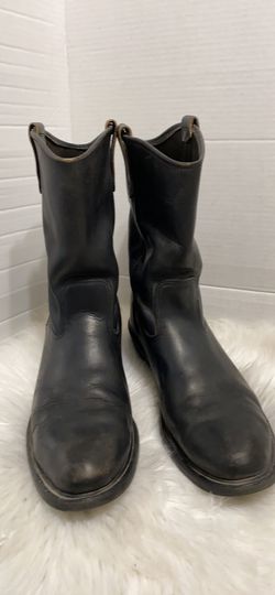 Red Wings style #995 Black Leather Pull-on Boots size 14 D made in USA