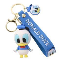 Donald Duck Keychain with Blue Strap