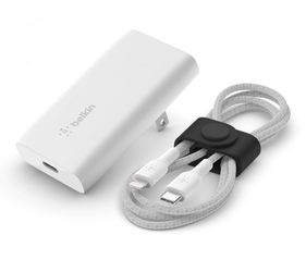 30W GaN Charger + USB-C* Cable with Lightning Connector+Strap