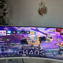 Acer Curved Monitor – 27” 1080p Full HD (White Aesthetic)