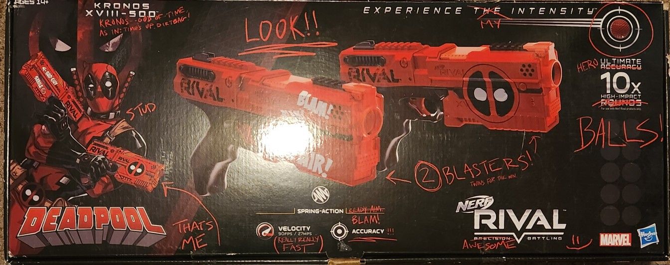 Nerf Rival Deadpool Guns