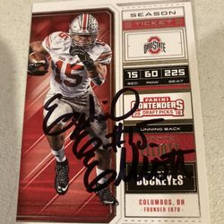 Ezekiel Elliott Autographed Card with COA 