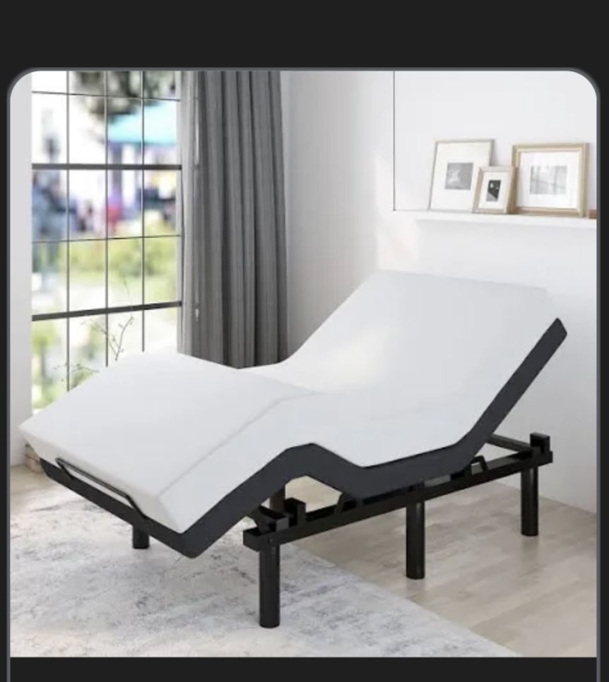 Automatic Adjustable Twin Bedframe w/ Nice Mattess