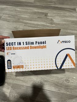 6 Inch Recessed Flat LED Lights/ 20 Lights Per Box
