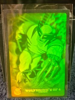 MARVEL UNIVERSE 1994 WOLVERINE HOLOGRAM CHASE CARD 2 OF 4 NM GREEN BLACK