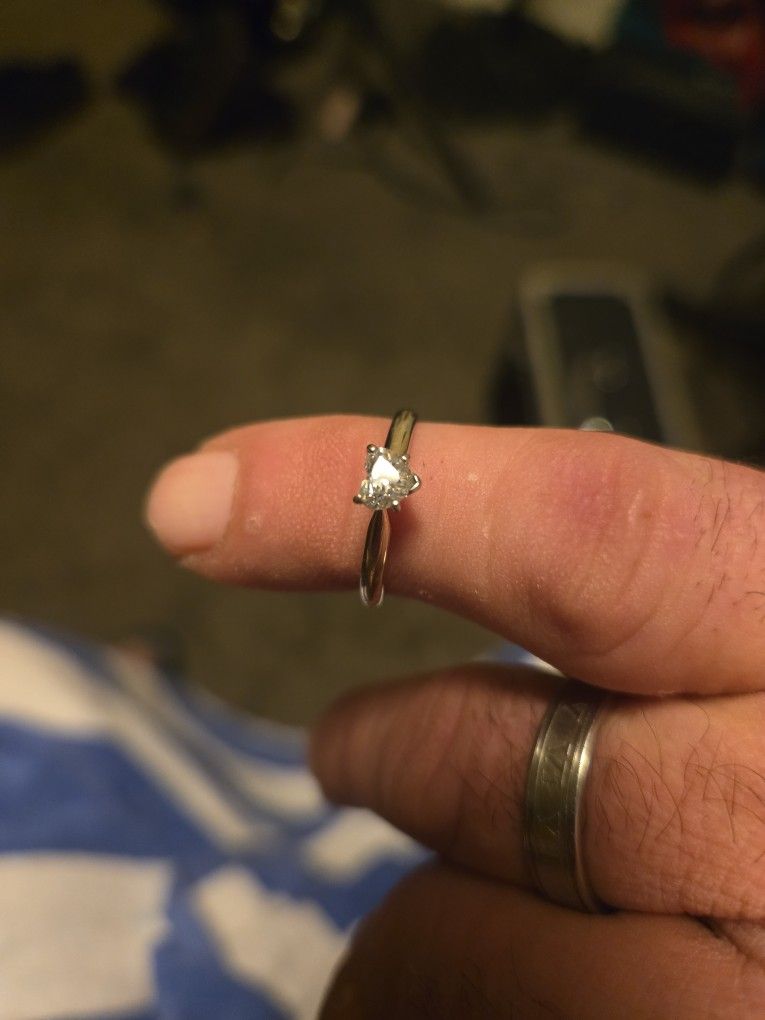 Heart Shaped. .50 14k Engagement Ring