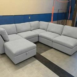 Modular Sectional Couch Sofa With Ottoman 