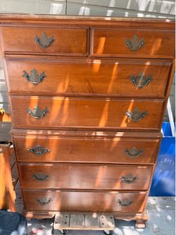All wood vintage dresser