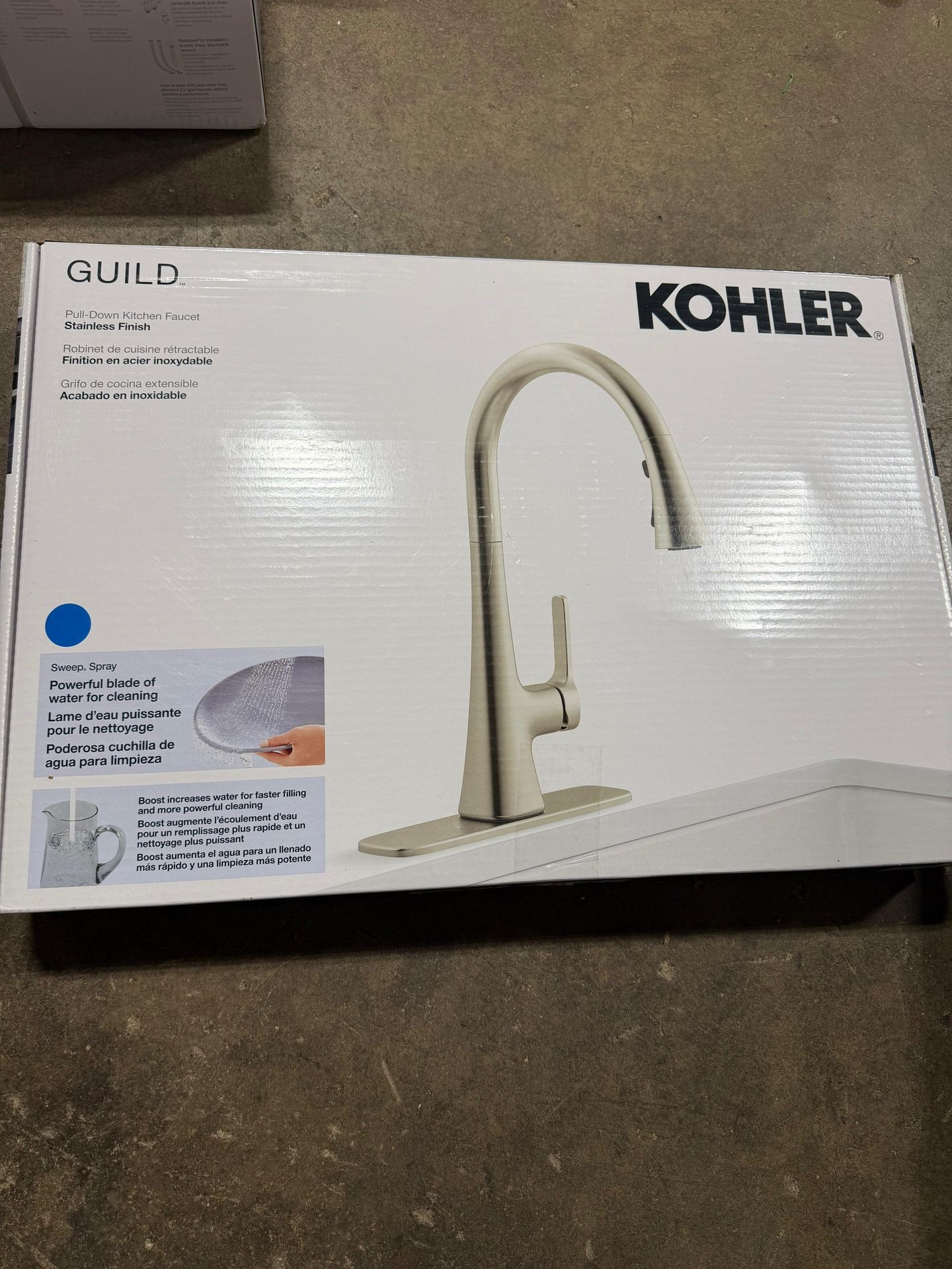 Kohler Guild Pull-down Kitchen Sink Faucet with Three-function Sprayhead