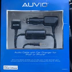 Aux Cable With Car Charger For iPhone/iPod 