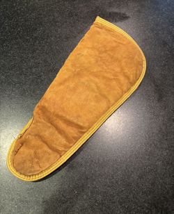 Pistol Case Suede Leather w/Fleece Lining Full Zip