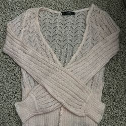 pink cardigan 