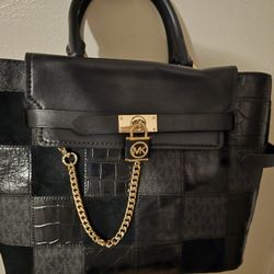 Black Patchwork Michael Kors Purse