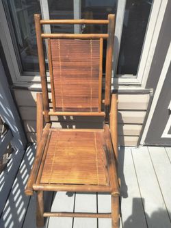 Bamboo folding chair