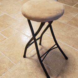 Beige Stool--24 Inches Tall-- Excellent Condition 