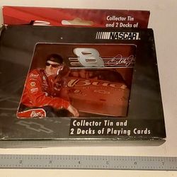 Vintage Dale Earnhardt Jr Collectible Tin Playing Cards