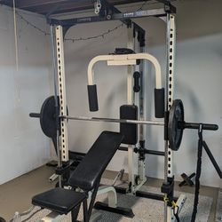 Weight Set With Rack And Weights Bench...